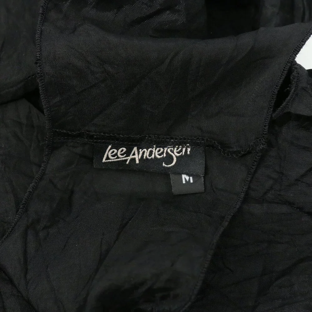 Lee Andersen Black Crinkle Sleeveless Top Shell M - Picture 3 of 3